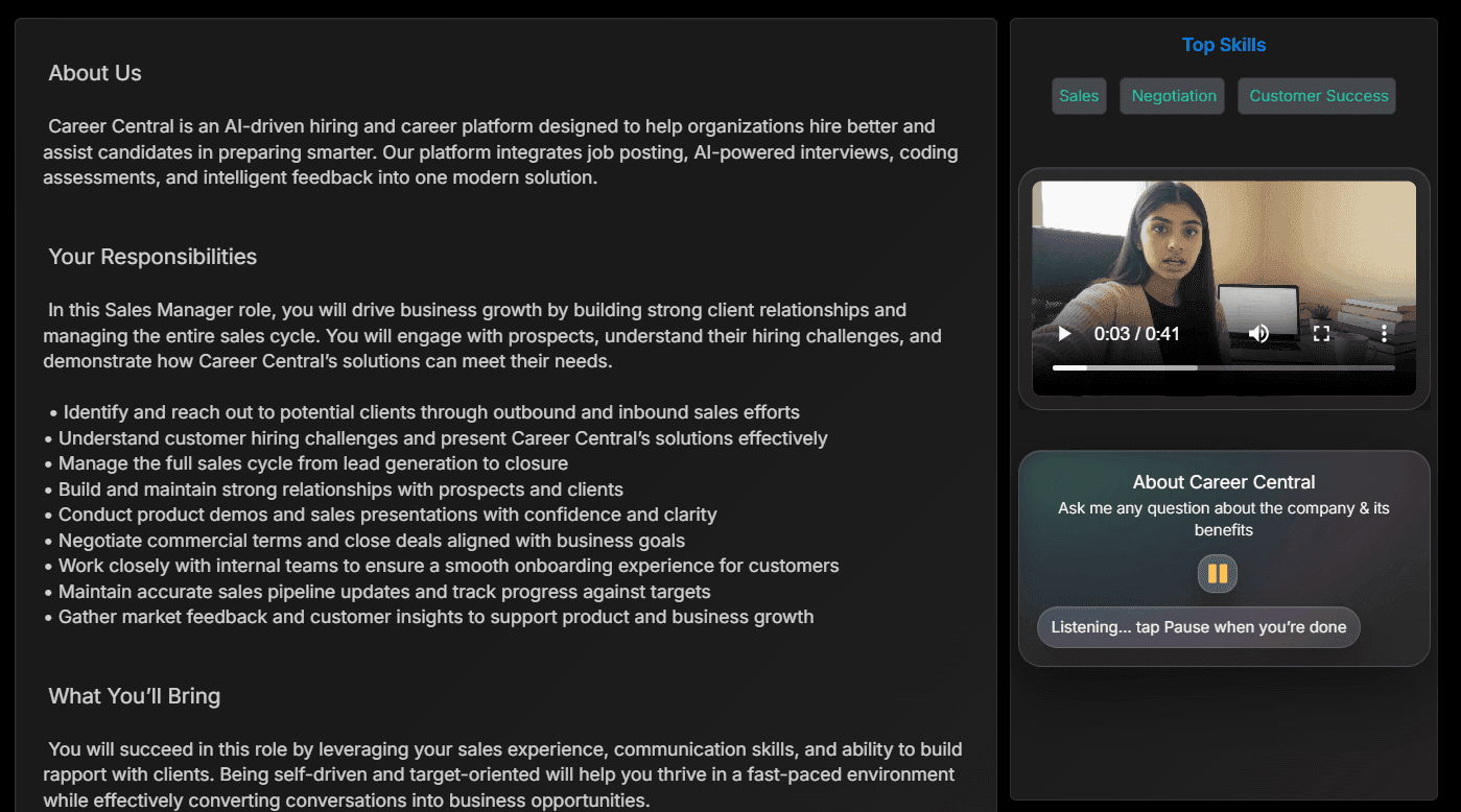 Job Portal Interface